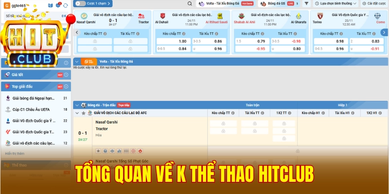 Tổng quan về sảnh K-sports tại Hitclub